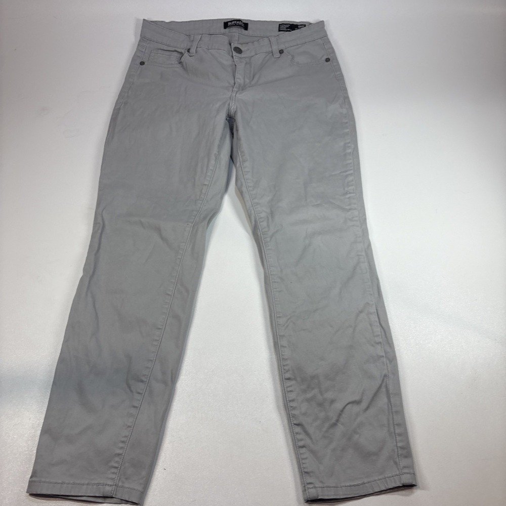 Buffalo David Bitton Jeans Womens 12 Tan Khaki Daily Ankle Grazer Mid Rise 32x26